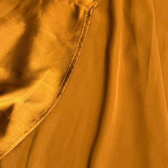 Wishlist Apparel Women's Maxi Brown Satin Look Drop Waist Spaghtti Straps Boho L - Picture 11 of 12